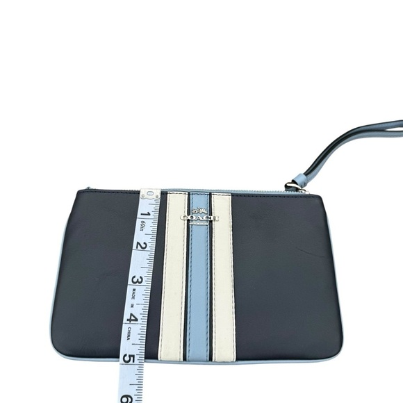 Coach Navy Blue Leather Wristlet - Picture 12 of 13